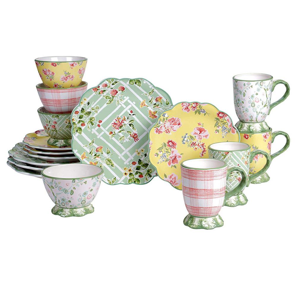 Certified International English Garden 16Piece Seasonal Multicolored