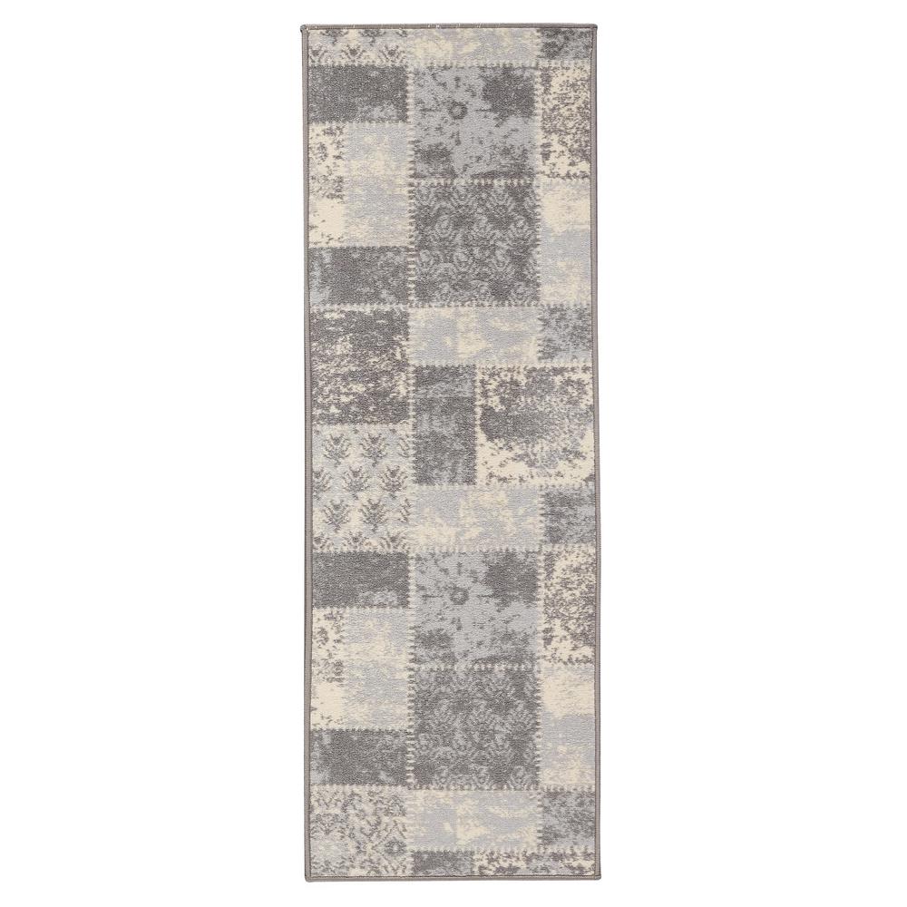 Anne Collection Patchwork Design Gray And Beige 2 Ft X 10 Non Anne Collection Patchwork Design Gray And Beige 2 Ft X 10 Non