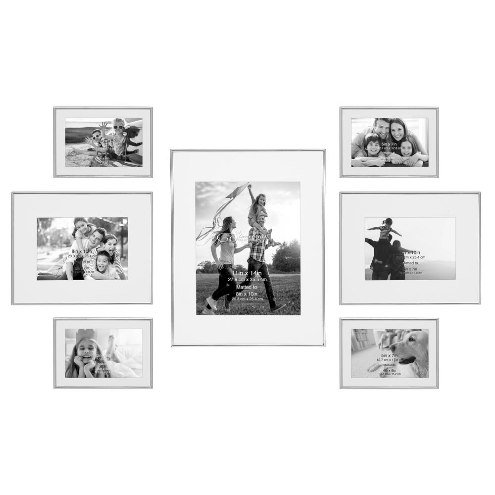 Stonebriar Collection Decorative Silver Steel Picture Frame Set Stonebriar Collection Decorative Silver Steel Picture Frame Set Of 7
