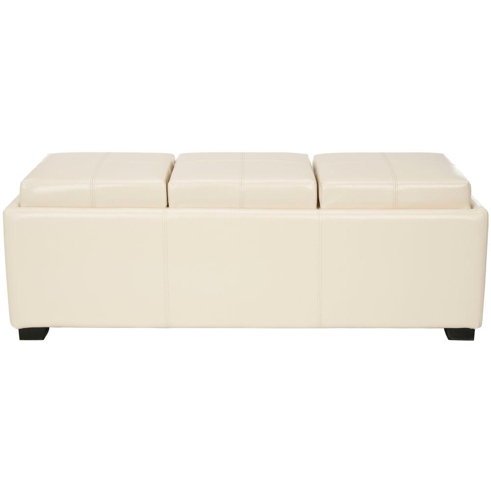 Safavieh Harrison Flat Cream OttomanHUD8235K The Home Depot