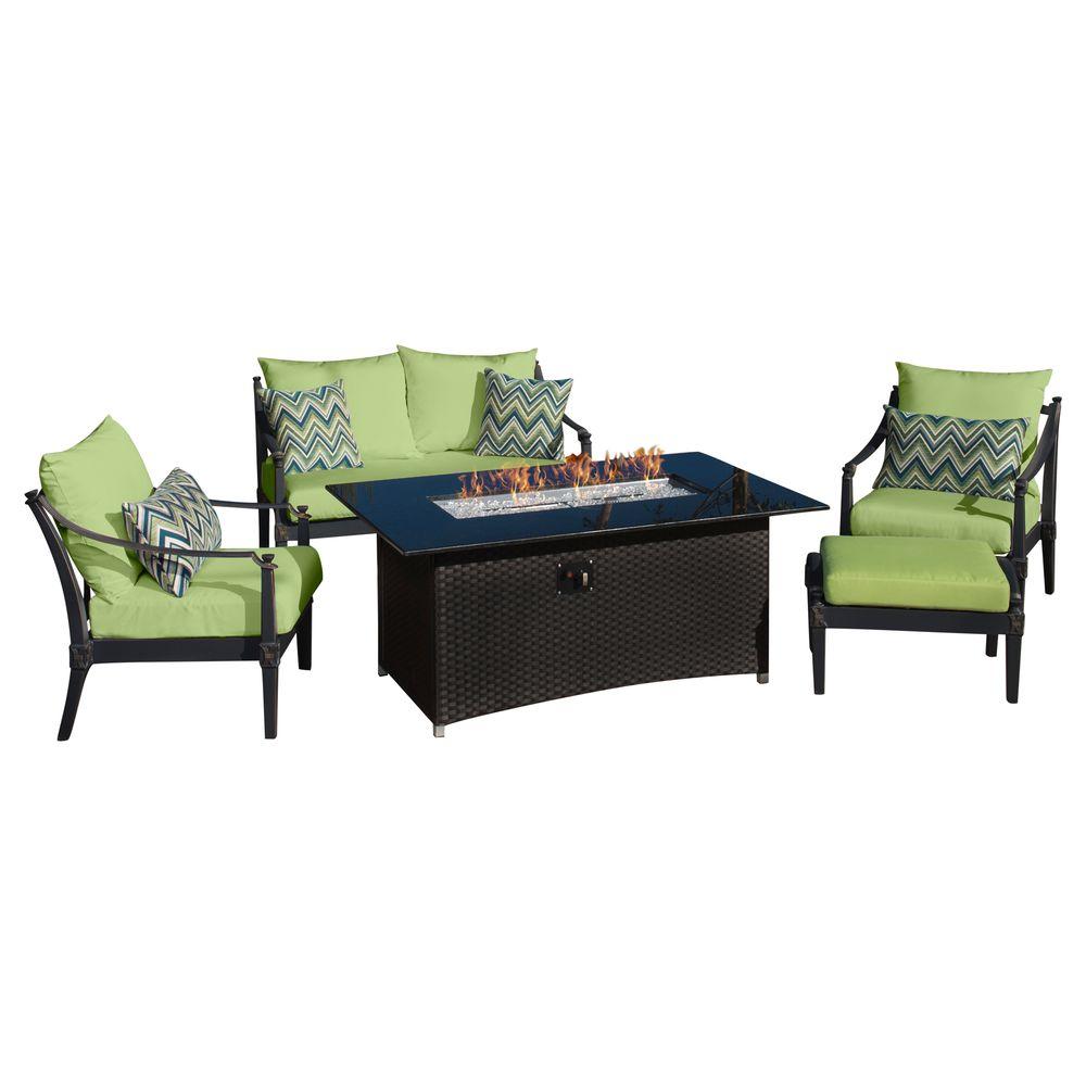 Rst Brands Astoria 5 Piece Love And Club Patio Fire Pit Seating Set Rst Brands Astoria 5 Piece Love And Club Patio Fire Pit Seating Set With Ginkgo