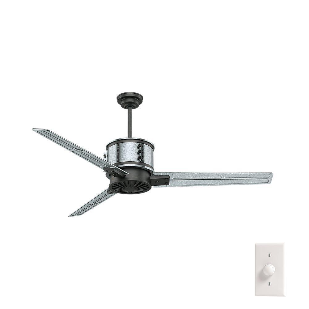 Casablanca Duluth 60 In Indoor Galvanized Steel Ceiling Fan 59191 The Home Depot