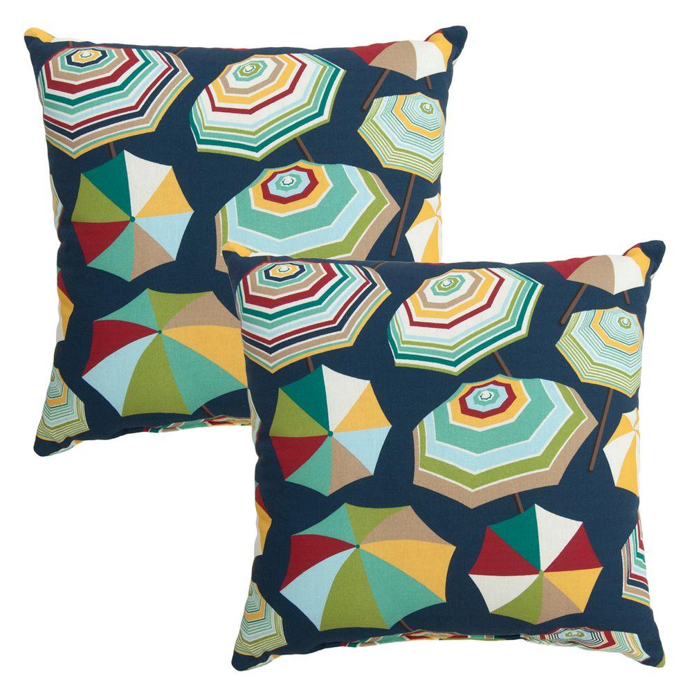 Hampton Bay Umbrellas Square Outdoor Throw Pillow (2Pack)7050