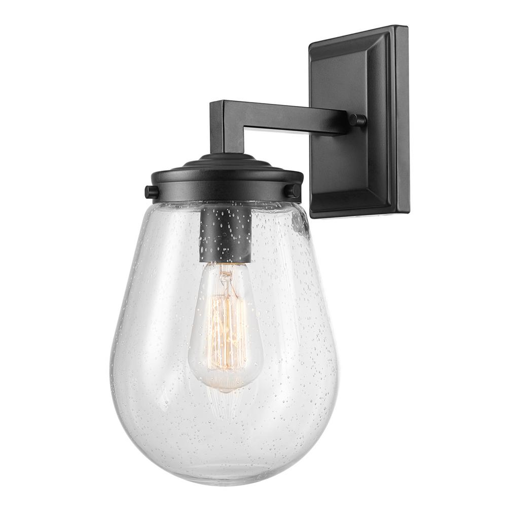 Filament Design Celestial 2 Light Outdoor Matte Black Wall Sconce Winston 1 Light Matte Black Outdoor Indoor Wall Sconce