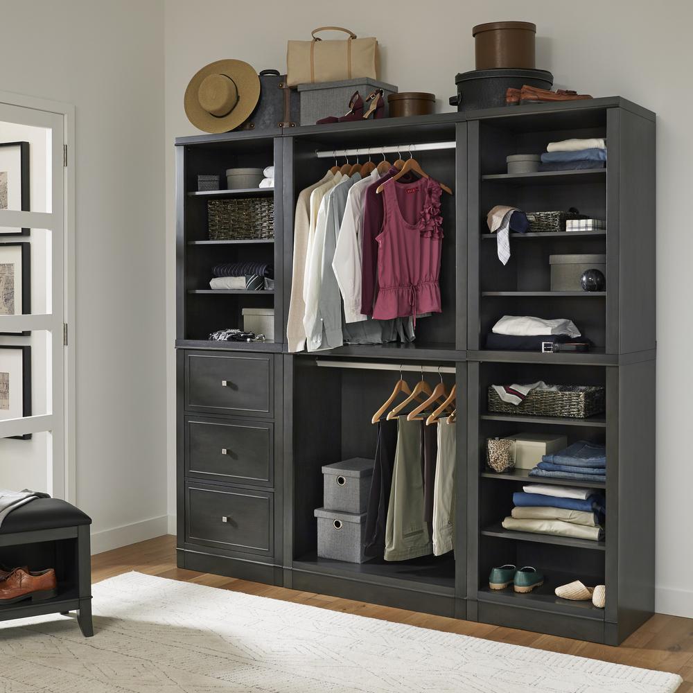Homestyles 5th Avenue30 In Black 4 Piece Closet Storage Units