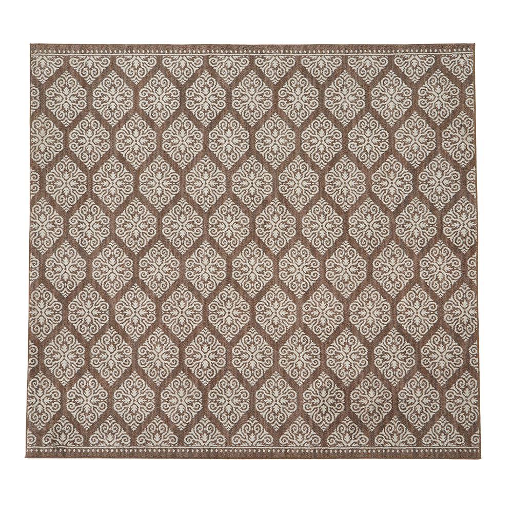 Home Decorators Collection Taurus Dark Khaki Cream 8 ft. x 8 ft. Square