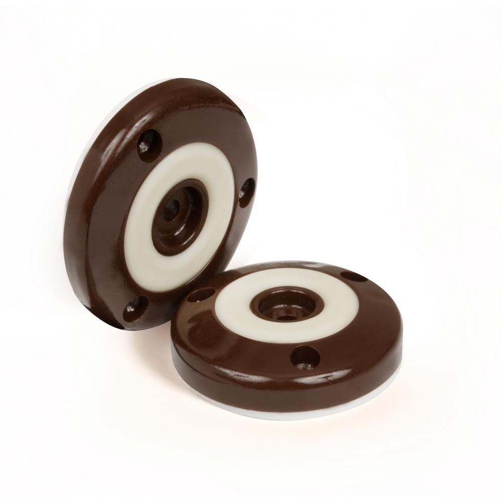 Slipstick 2 In Round Chocolate Brown Furniture Feet Floor