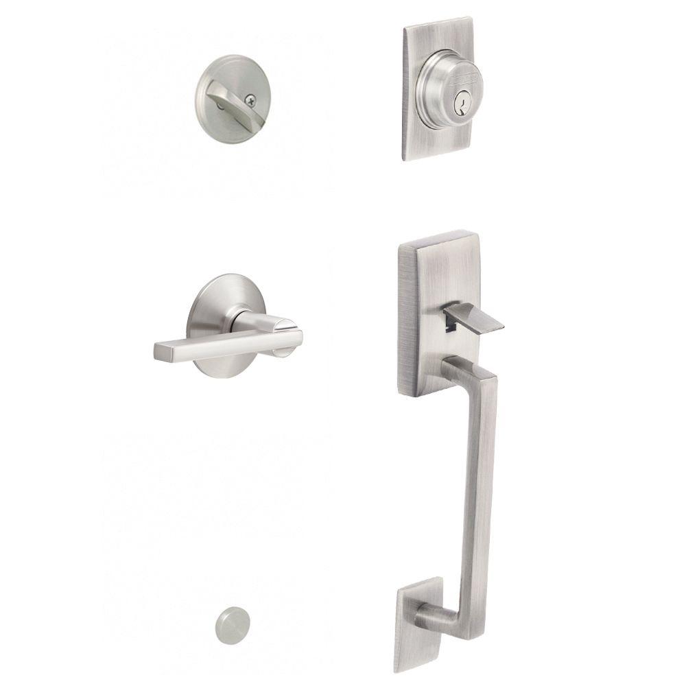 Schlage Latitude Satin Nickel Century Trim Single Cylinder Handleset