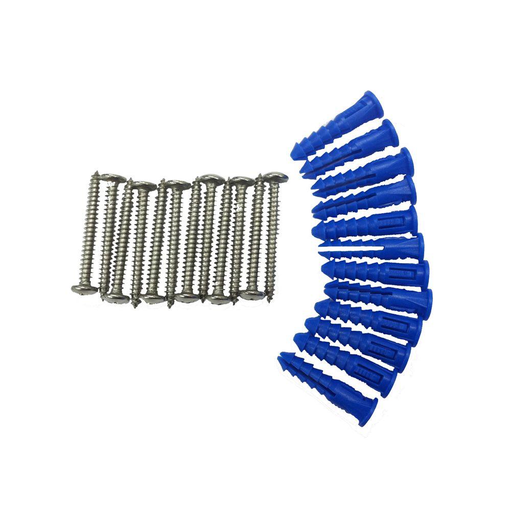 Triton Products 12 Steel Screws and 12 Plastic Wall Anchors for
