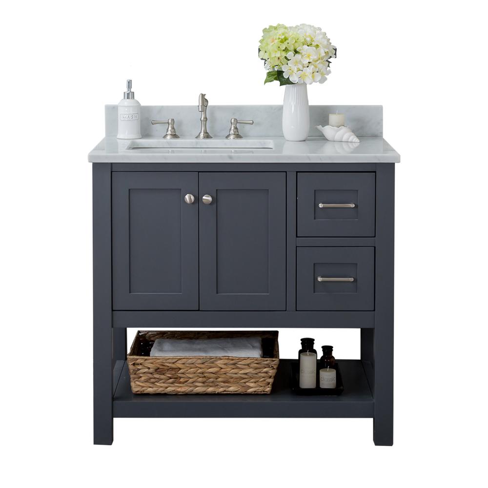 Alya Bath Wilmington 36 in. W x 34.2 in. H x 22 in. D Bath Vanity in