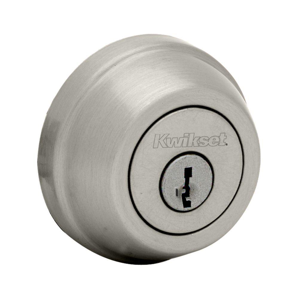 Kwikset 159 Series Square Contemporary Satin Nickel Double Cylinder ...