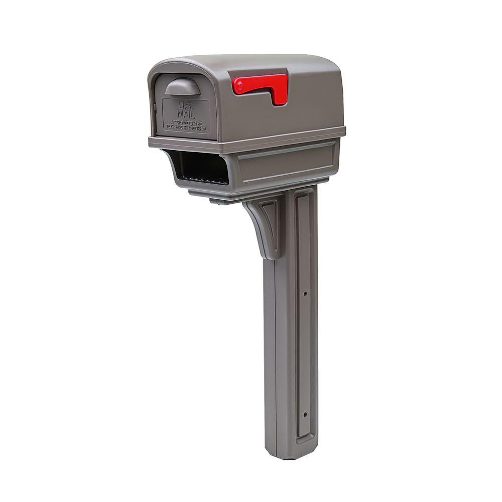 UPC 046462009960 product image for Gibraltar Mailboxes Gentry All-in-One, Large, Plastic, Mailbox and Post Combo, M | upcitemdb.com