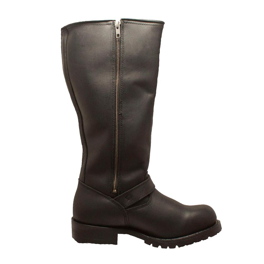 zipper biker boots