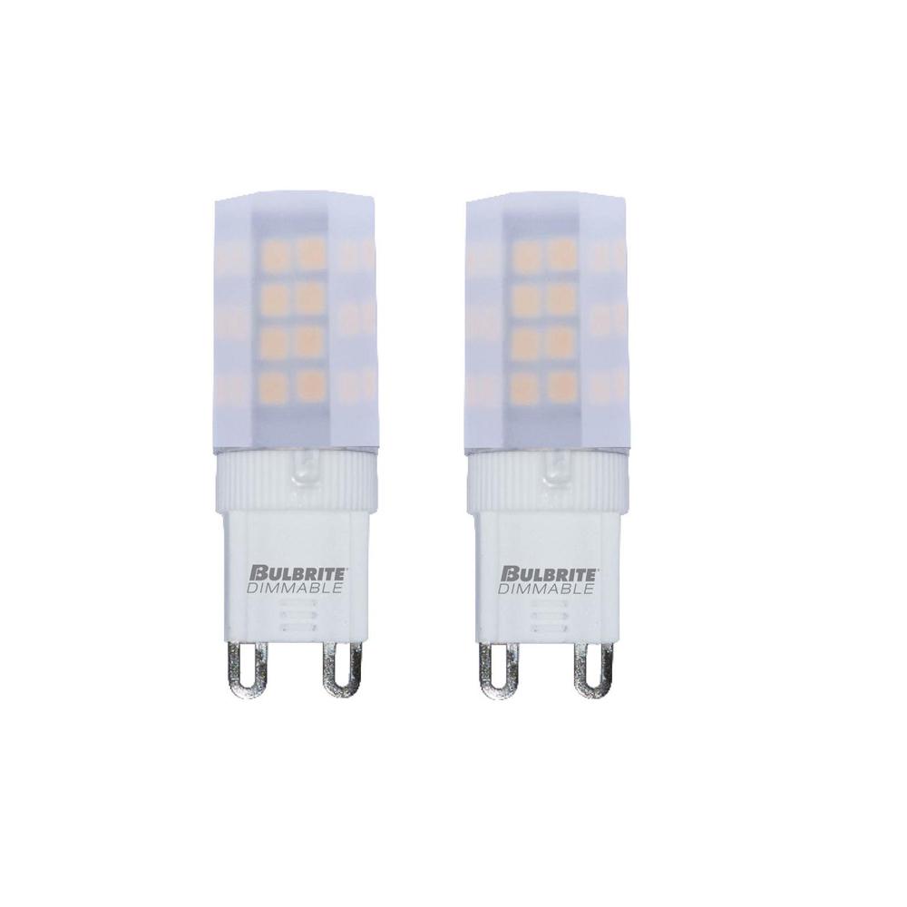 G9 2 Led Bulbs Light The Home Depot 35 Watt Equivalent T4 Dimmable Bi Pin G9 Led Light Bulb Warm