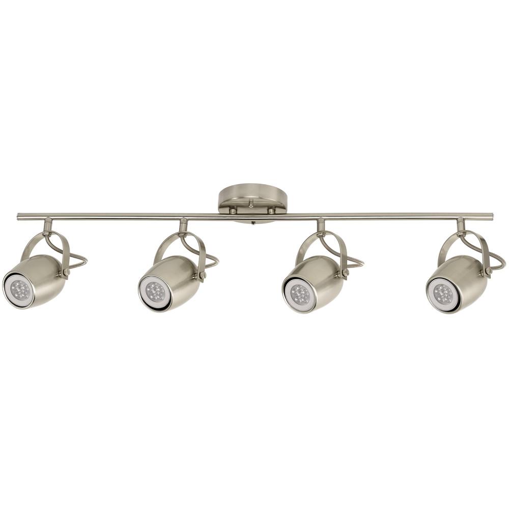 Globe Electric Samara Collection 4 Light Brushed Nickel Track Globe Electric Samara Collection 4 Light Brushed Nickel Track Lighting With Dimmable 50 Watt