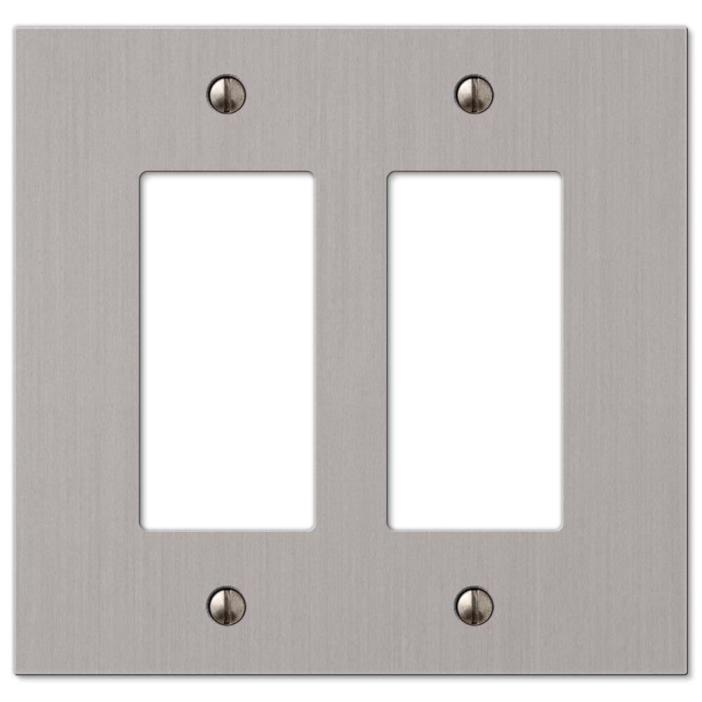 Nickel Switch Plates Wall The Home Depot Elan 2 Decorator Wall Plate Brushed Nickel