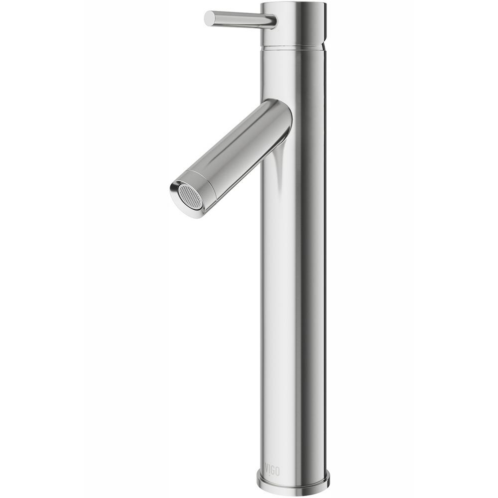 Vigo Dior Single Hole Single Handle Vessel Bathroom Faucet In