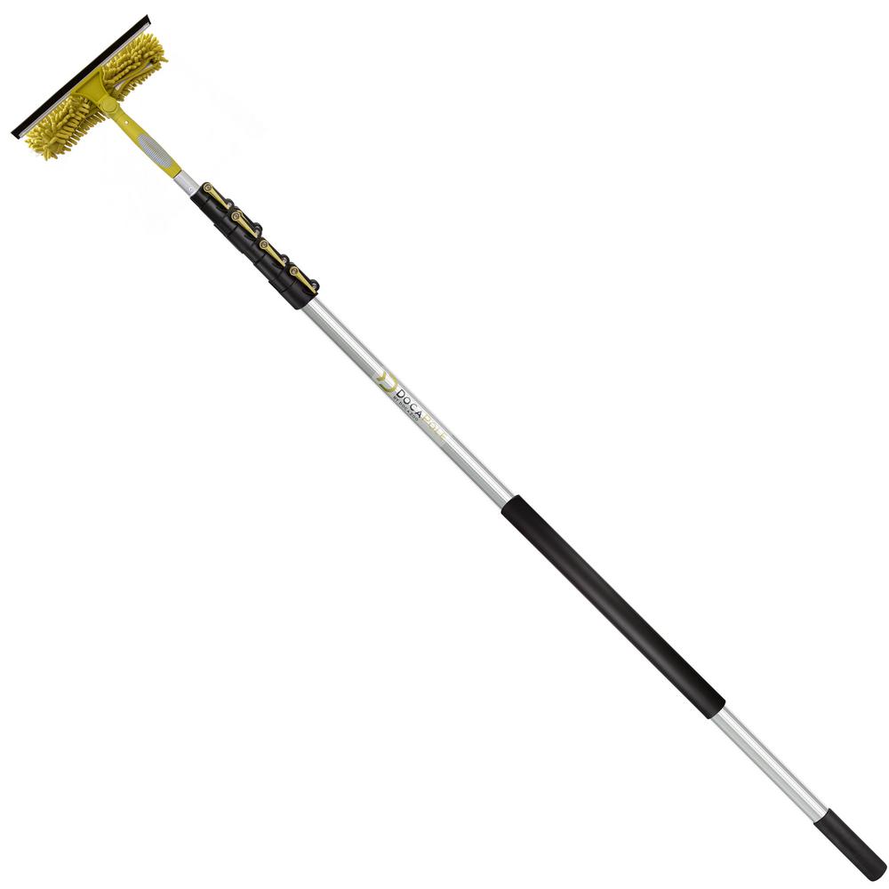 DocaPole 30 ft. Extension Pole with Squeegee, Window Washer Combo and