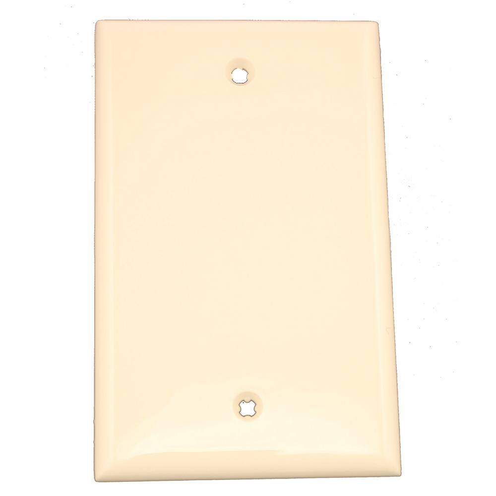 Leviton 1Gang, 1Blank, Box Mounted, Standard Nylon Wallplate, Light