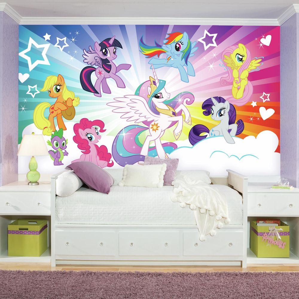 72 In X 126 In My Little Pony Cloud Xl Chair Rail Prepasted Wall Mural 7 Panel