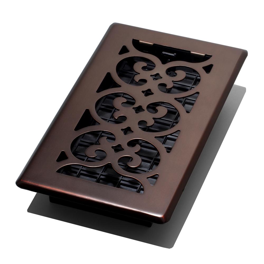 Decor Grates 4 In X 8 Scroll Plated Bronze Register Sph408 Rb Decor Grates 4 In X 8 Scroll