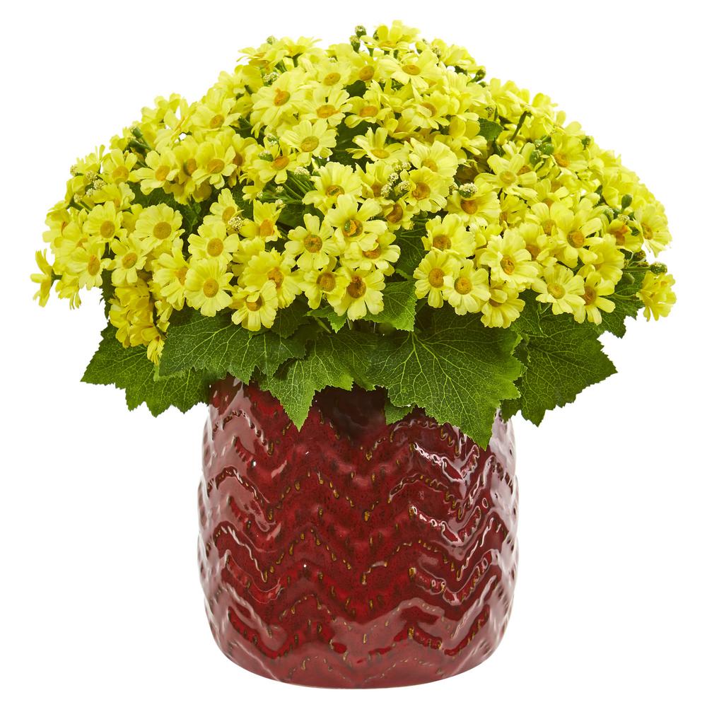 Nearly Natural Large Mixed Daisy Arrangement 1353PK The Home Depot