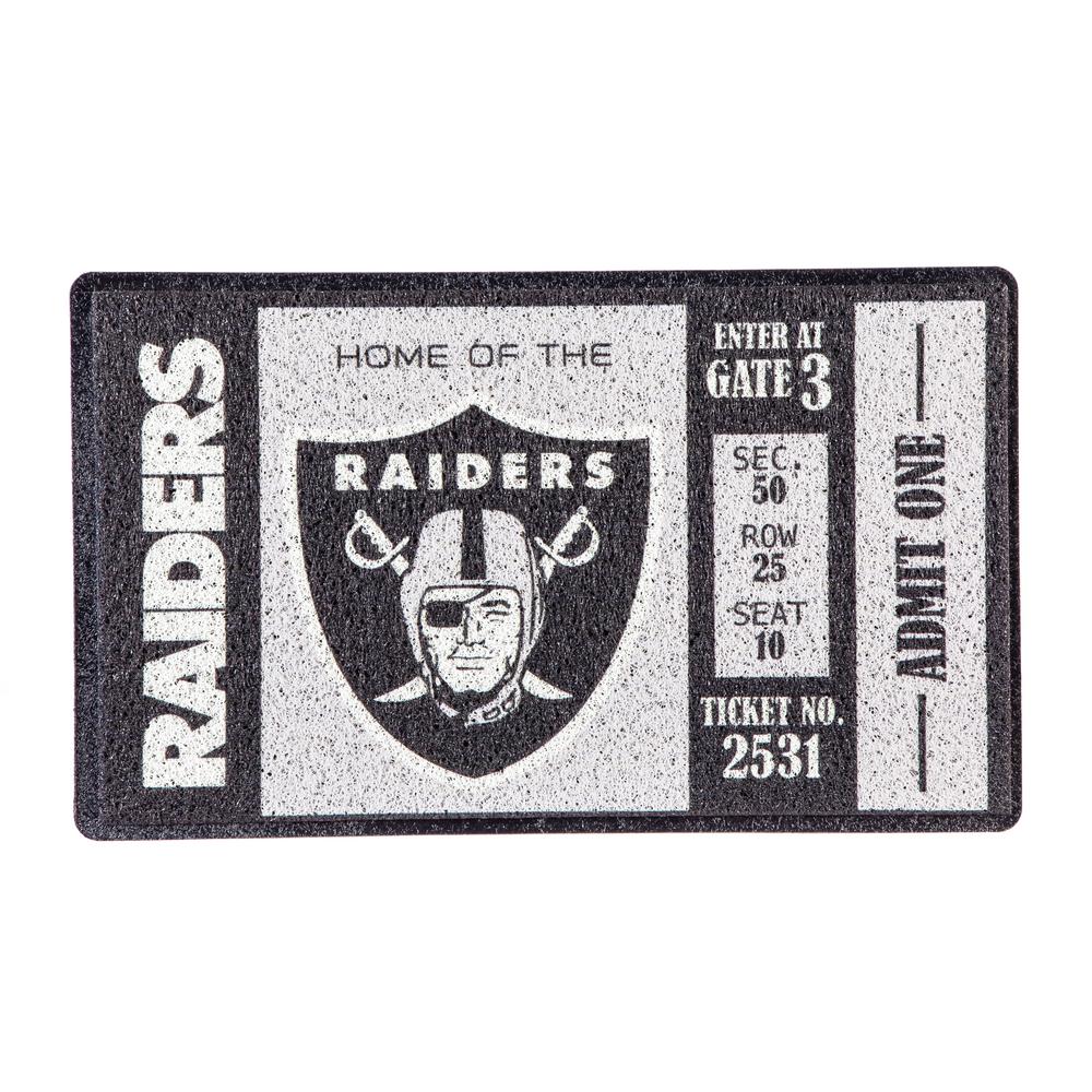 Team Sports America Oakland Raiders 30 In X 18 In Vinyl Indoor