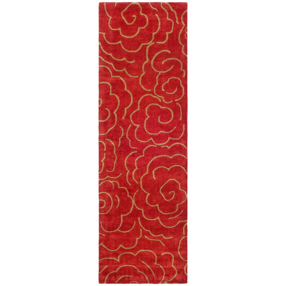 Safavieh Soho Red 2 ft. 6 in. x 8 ft. Rug RunnerSOH812A28 The Home