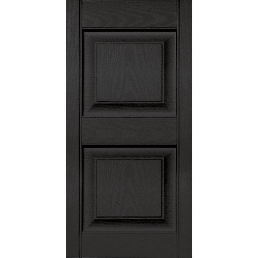 builders edge 15 in x 35 in raised panel vinyl exterior shutters