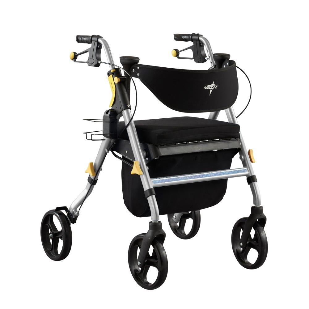 Medline Empower Rollator in SilverMDS86845SM The Home Depot