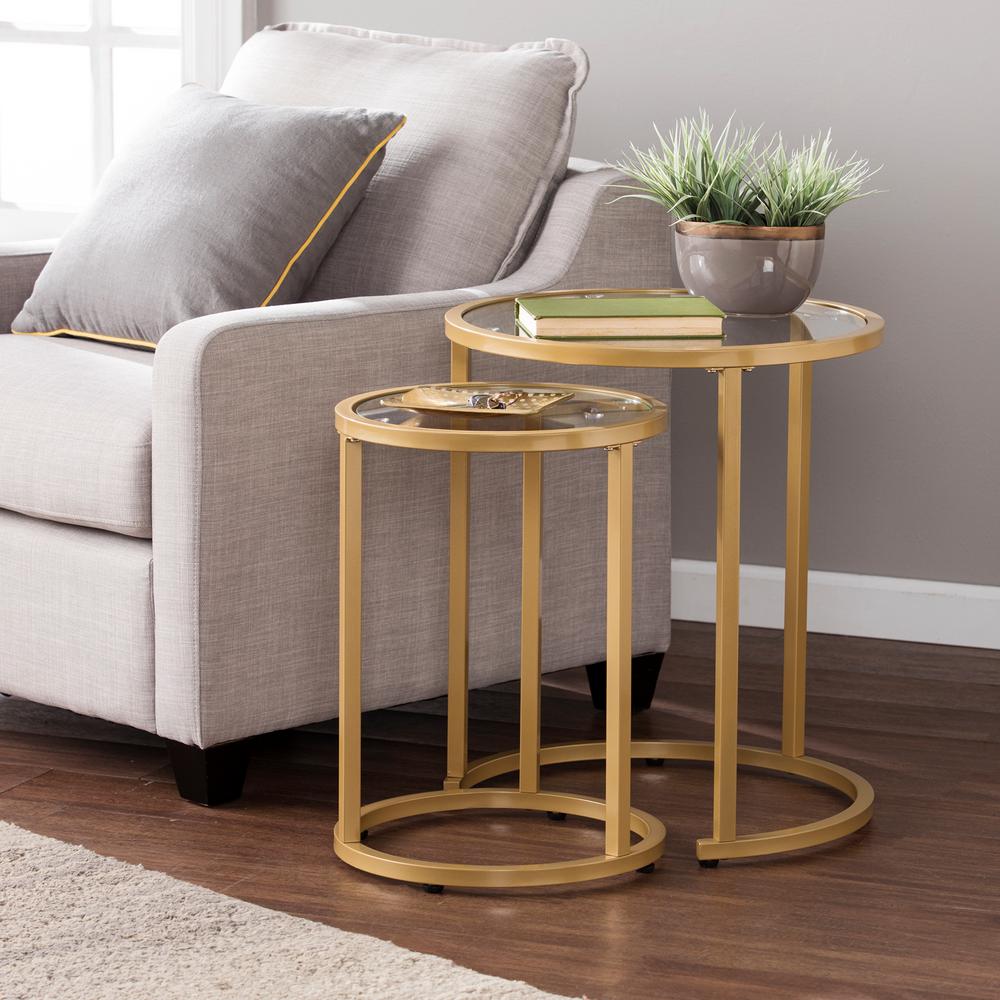 Gold Southern Enterprises AMZ8746CO Marlington Nesting Tables