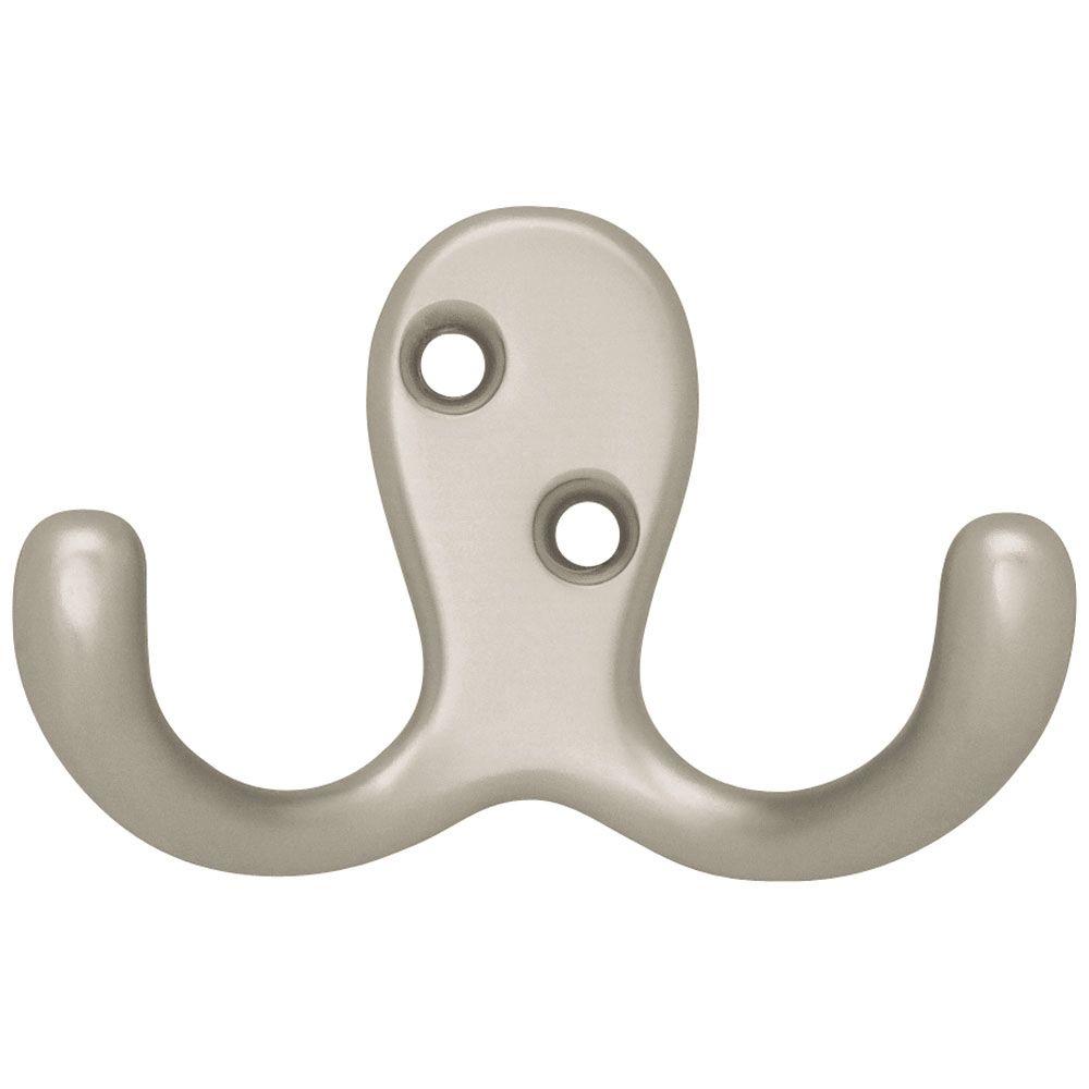 Liberty 1 13 16 In Satin Nickel Double Wall Hook