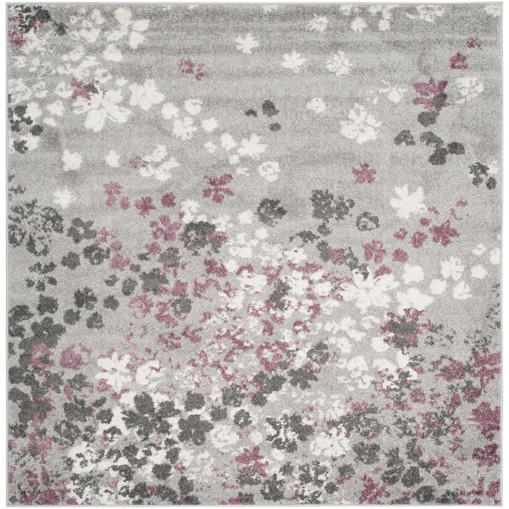 Safavieh Adirondack Light Gray/Purple 6 ft. x 6 ft. Square Area Rug
