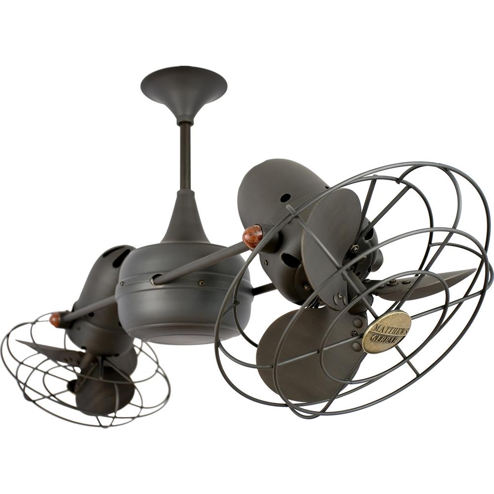 Matthews Gerbar Duplo Dinamico 39 In Indoor Bronze Ceiling Fan With Matthews Gerbar Duplo Dinamico 39 In Indoor Bronze Ceiling Fan With Wall Control