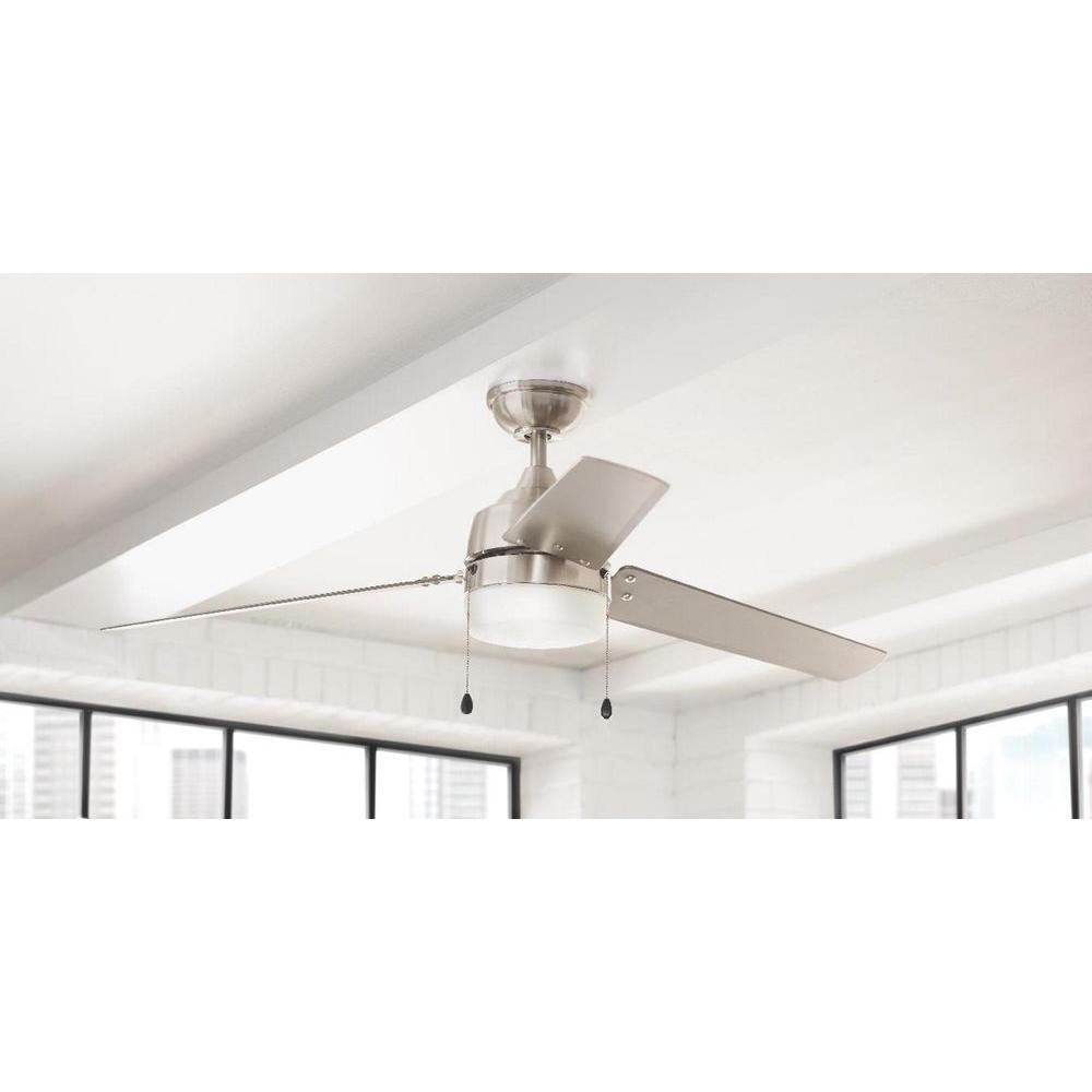 Indoor Outdoor Ceiling  Fan  Carrington 60 in Brushed 