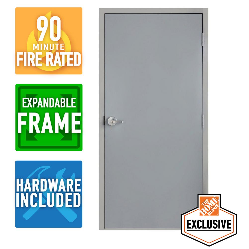 Armor Door 36 In X 84 In Fire Rated Left Hand Unfinished Steel