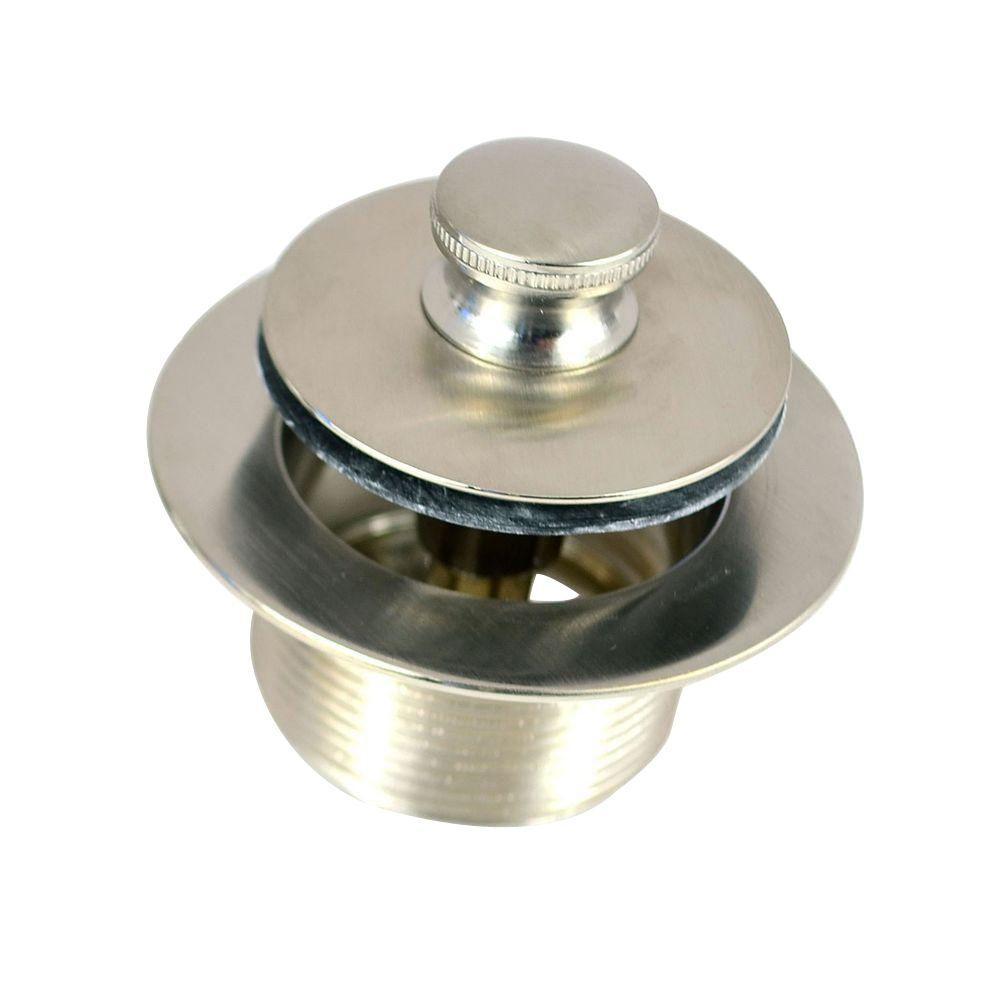 Watco 1 625 In Overall Diameter X 16 Threads 25 Lift And Watco 1 625 In Overall Diameter X 16 Threads 25 Lift And Turn Bathtub Stopper Closure Brushed Nickel 58301 Bn The Home Depot
