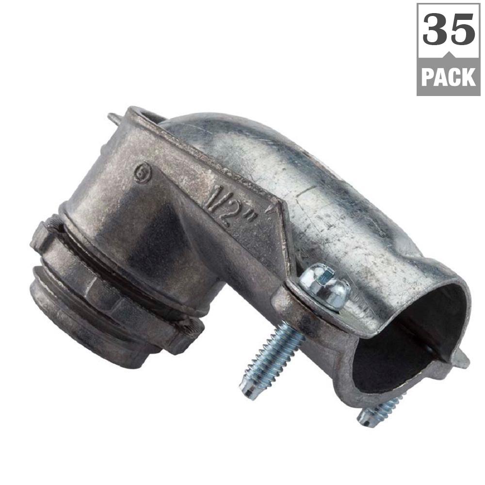 Halex 3/8 in. Flexible Metal Conduit (FMC) ScrewIn Connector (50Pack
