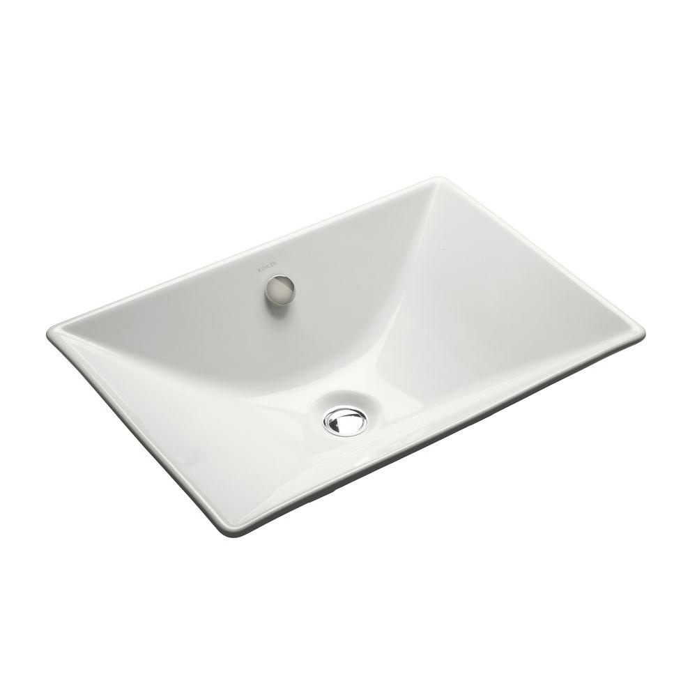 Kohler Leaf Fireclay Vessel Sink In White With Overflow Drain K 2530 Reve Fireclay Vessel Sink In White With Overflow Drain