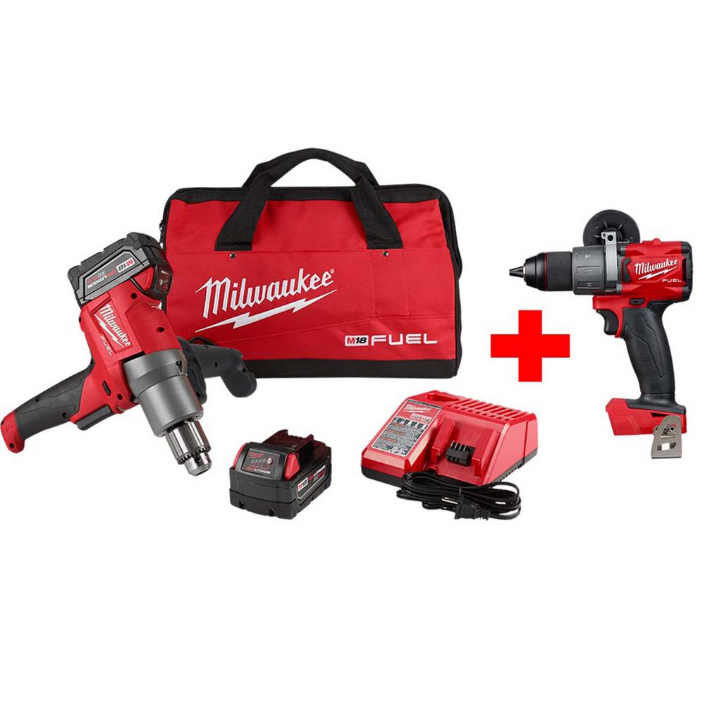 Milwaukee M18 FUEL 18Volt LithiumIon Brushless Cordless 1/2 in. Mud