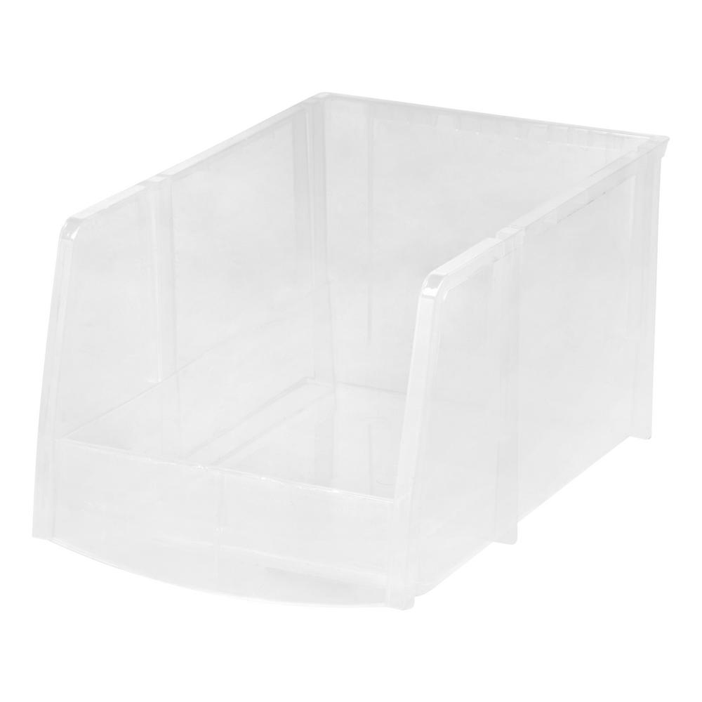 IRIS 10 in. x 8 in. Clear Jumbo Bin (6Pack)585569 The Home Depot