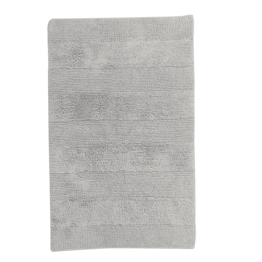 The Company Store Company Cotton Silver 21 In X 34 In Reversible Bath Rug Vj45 21x34 Silver The Home Depot