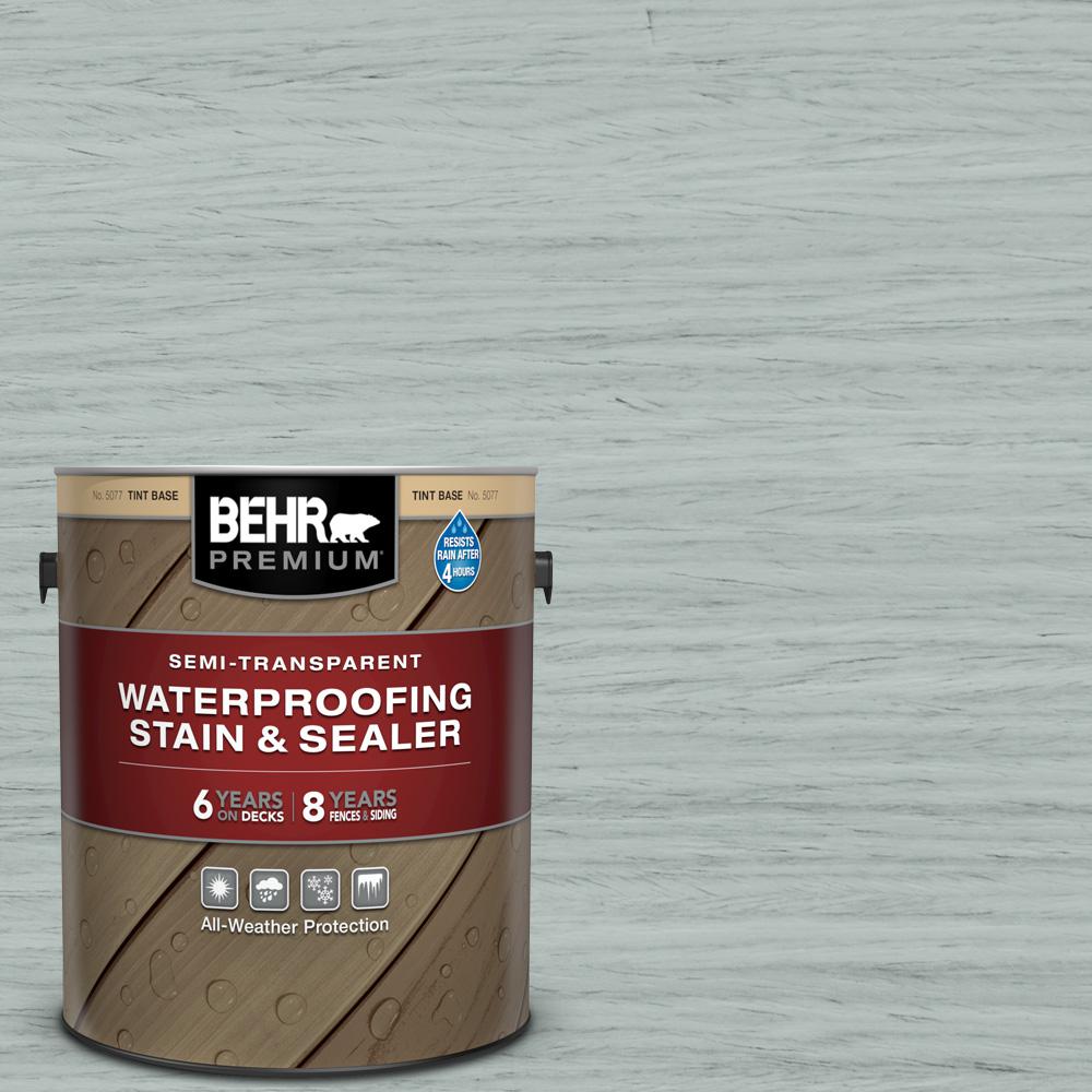 1 gal. #ST-365 Cape Cod Gray Semi-Transparent Waterproofing Exterior Wood Stain and Sealer