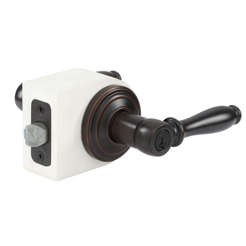 Kwikset Ashfield Bronze Entry Door Lever Featuring SmartKey