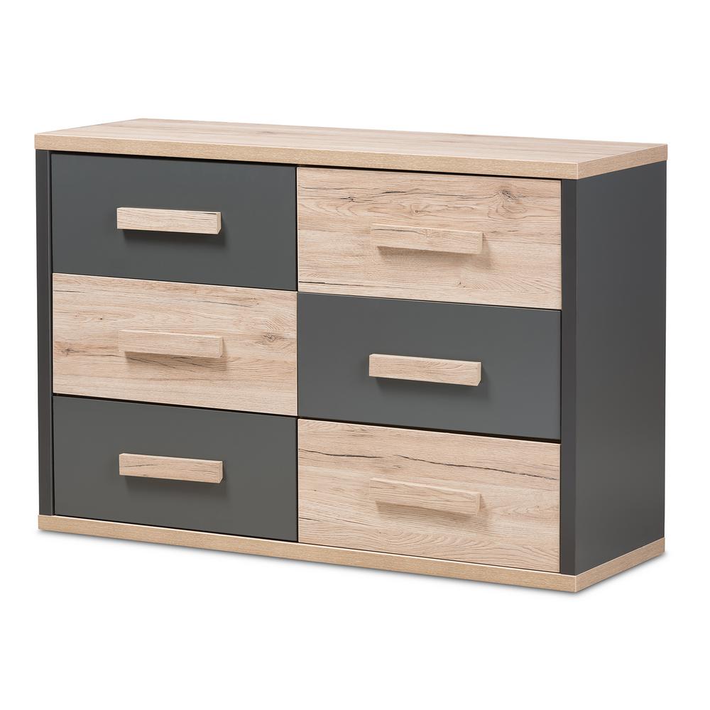 Baxton Studio Pandora 6 Drawer Brown Chest 28862 7962 Hd The