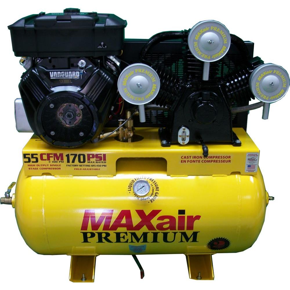 Maxair 55 Gal. Premium Industrial Truck Mount 18 HP Vanguard VTwin Electric Start Air