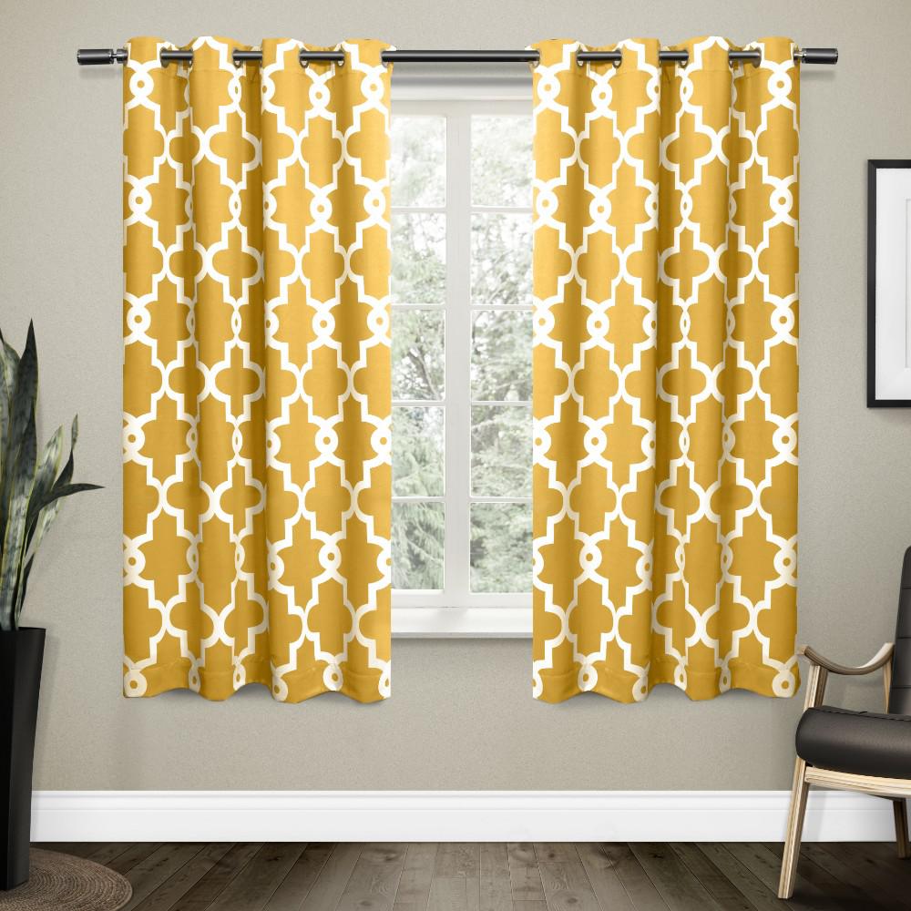 Yellow Curtains D Window Treatments The Home Depot Ironwork