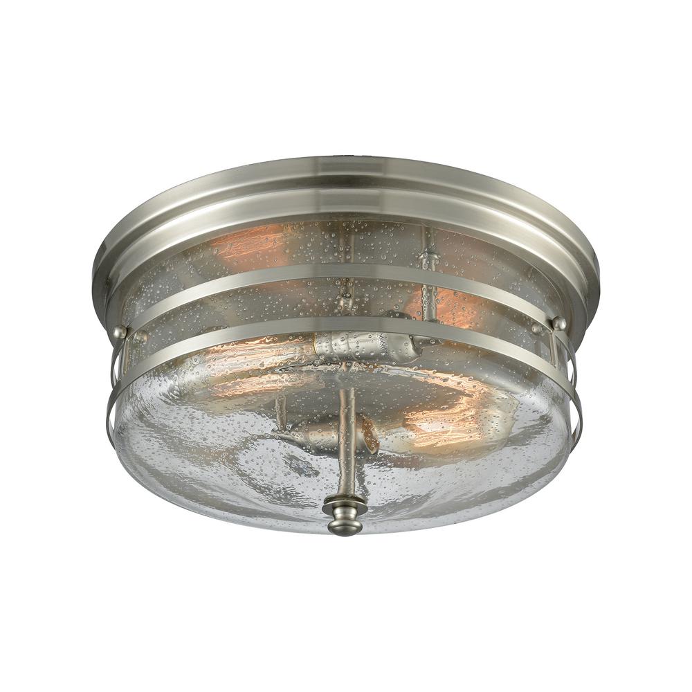 An Lighting Port O Connor 2 Light Satin Nickel With Seedy Port O Connor 2 Light Satin Nickel
