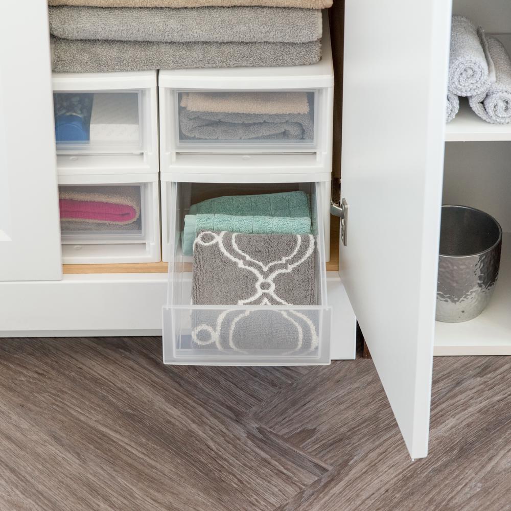 Iris Small Stacking Drawer In White 587650 The Home Depot