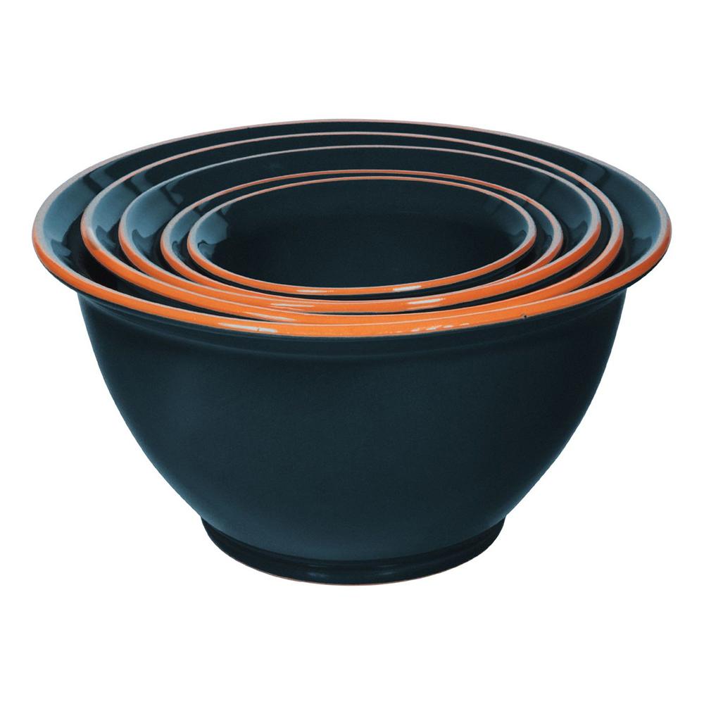 HOME ESSENTIALS & BEYOND 5Piece Terracotta Navy Mixing Bowl Set82137